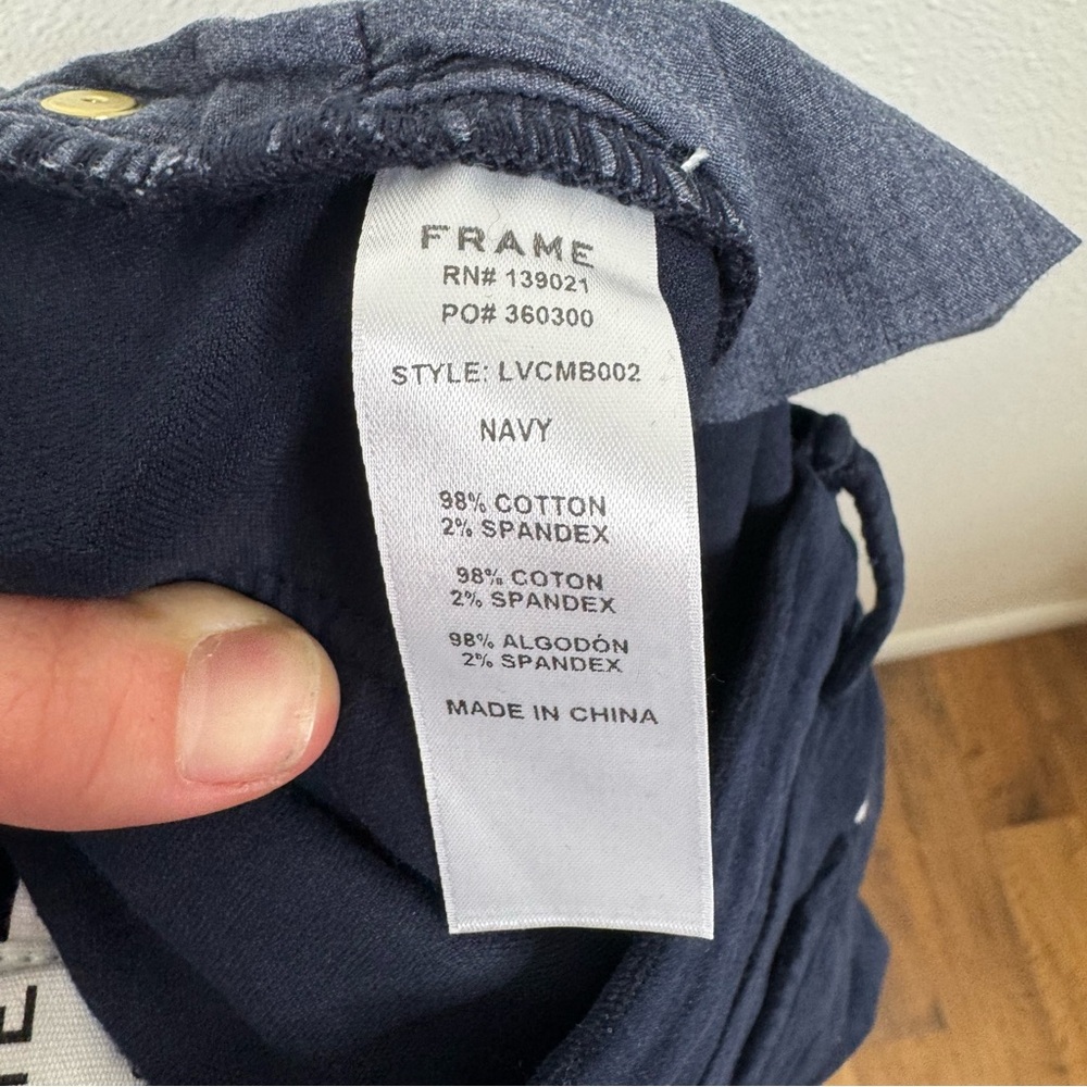Frame Denim NWT Blue Velvet Pants Size 25 - Picture 6 of 6